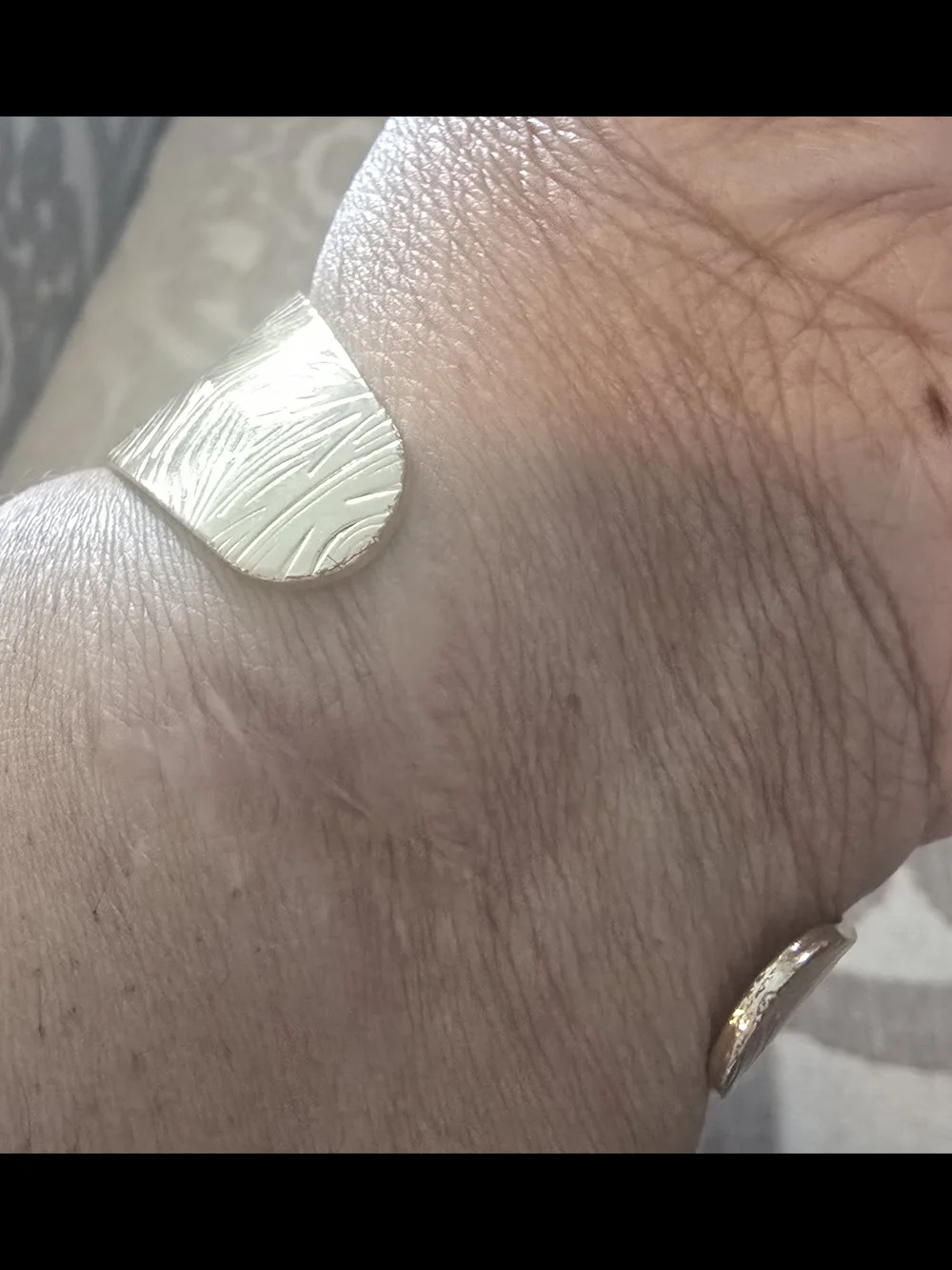 Gold Textured Cuff Bracelet - Unbranded